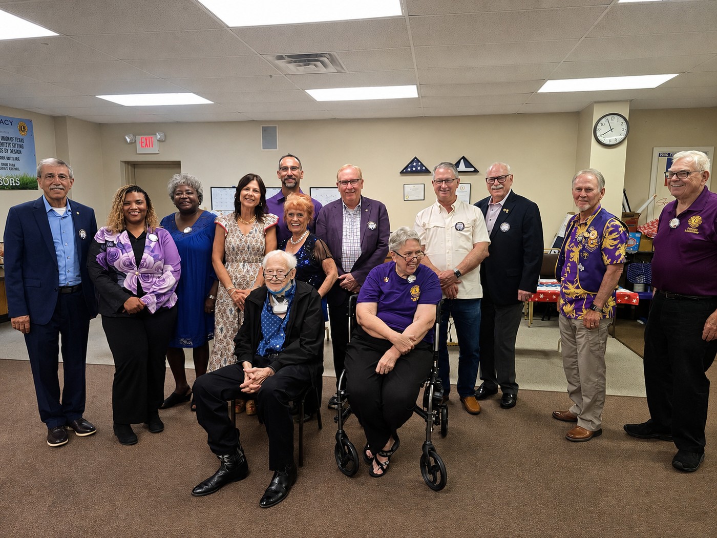 The Kilgore Lions Club board and members for 2026 to 2027, gathered at the club hall